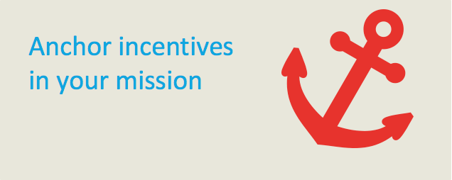 Add incentives to your charity's mission 