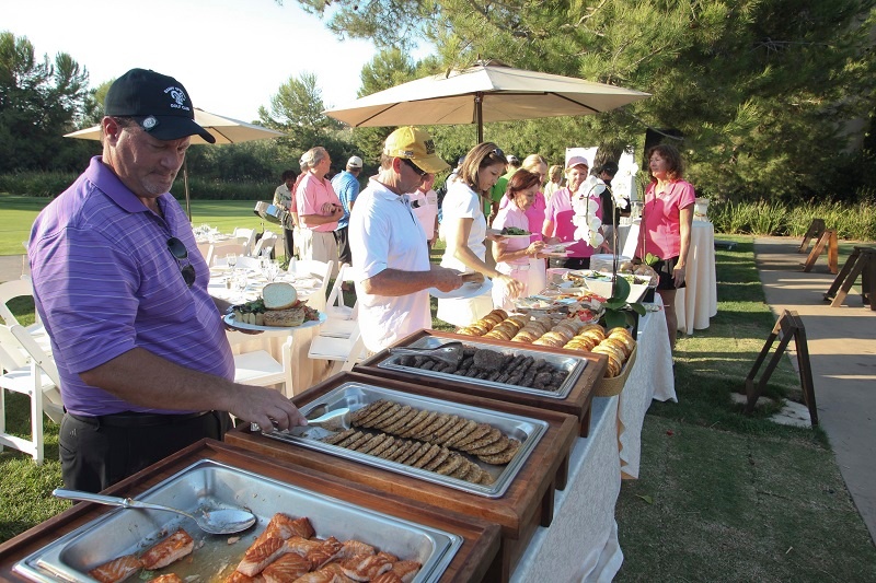 Charity golf tournament catered dinner