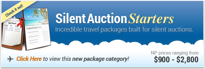 Check out our new Silent Auction Starter travel packages!