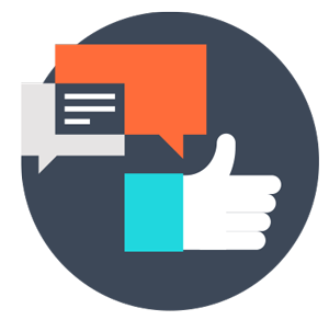 Social media for nonprofits - thumbs up icon 