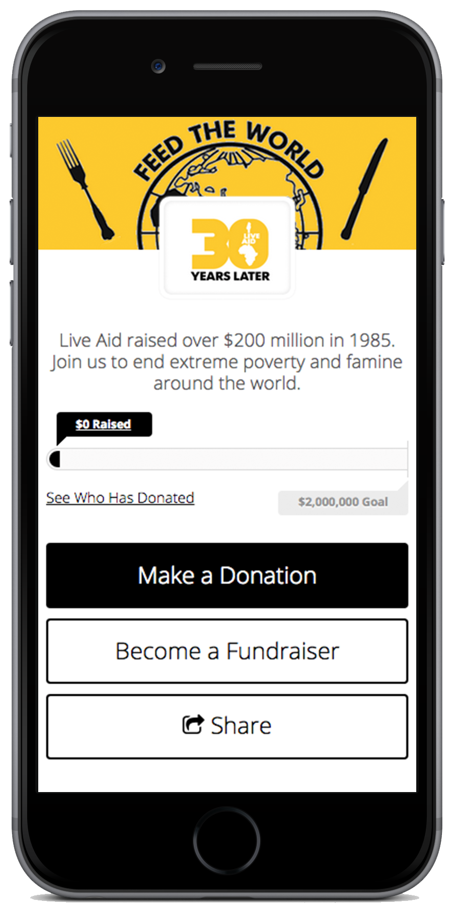 Donation Landing Page on Charity Auction Website