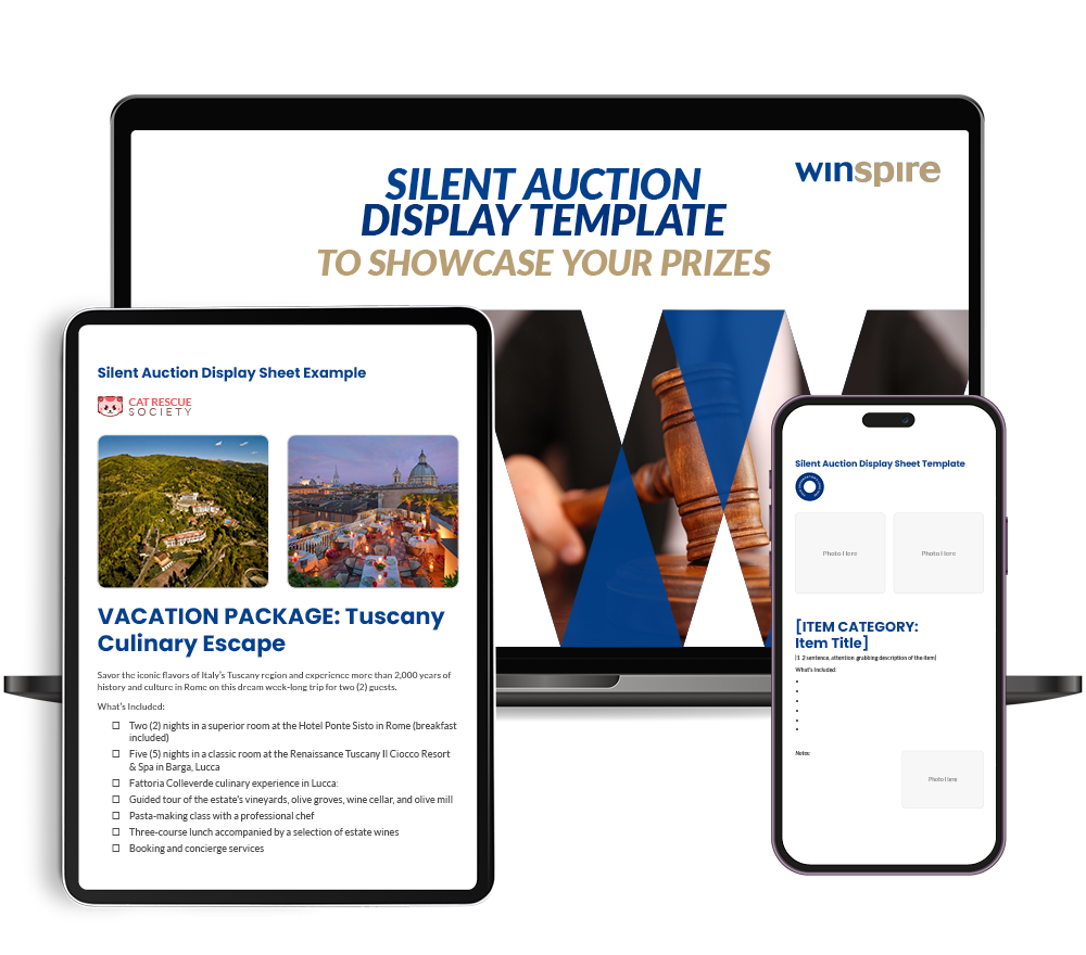 Silent Auction Display Template Download | Winspire