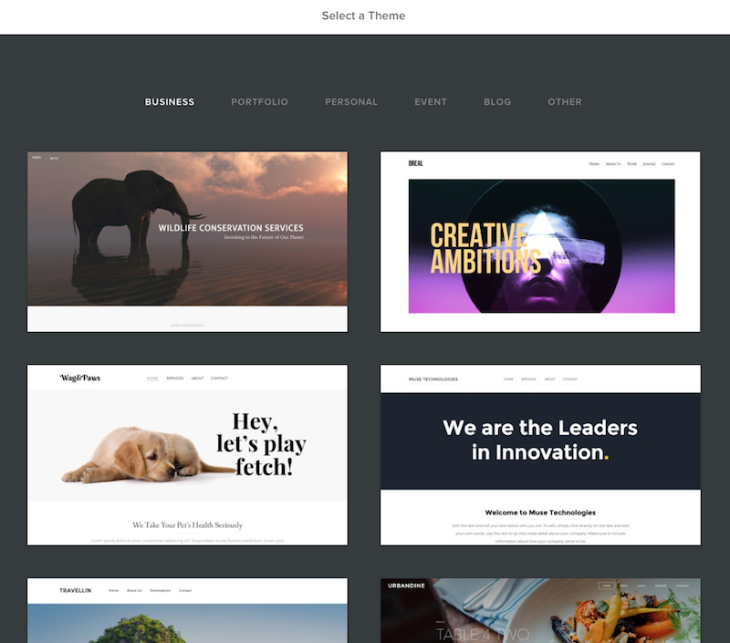 Weebly Select Theme