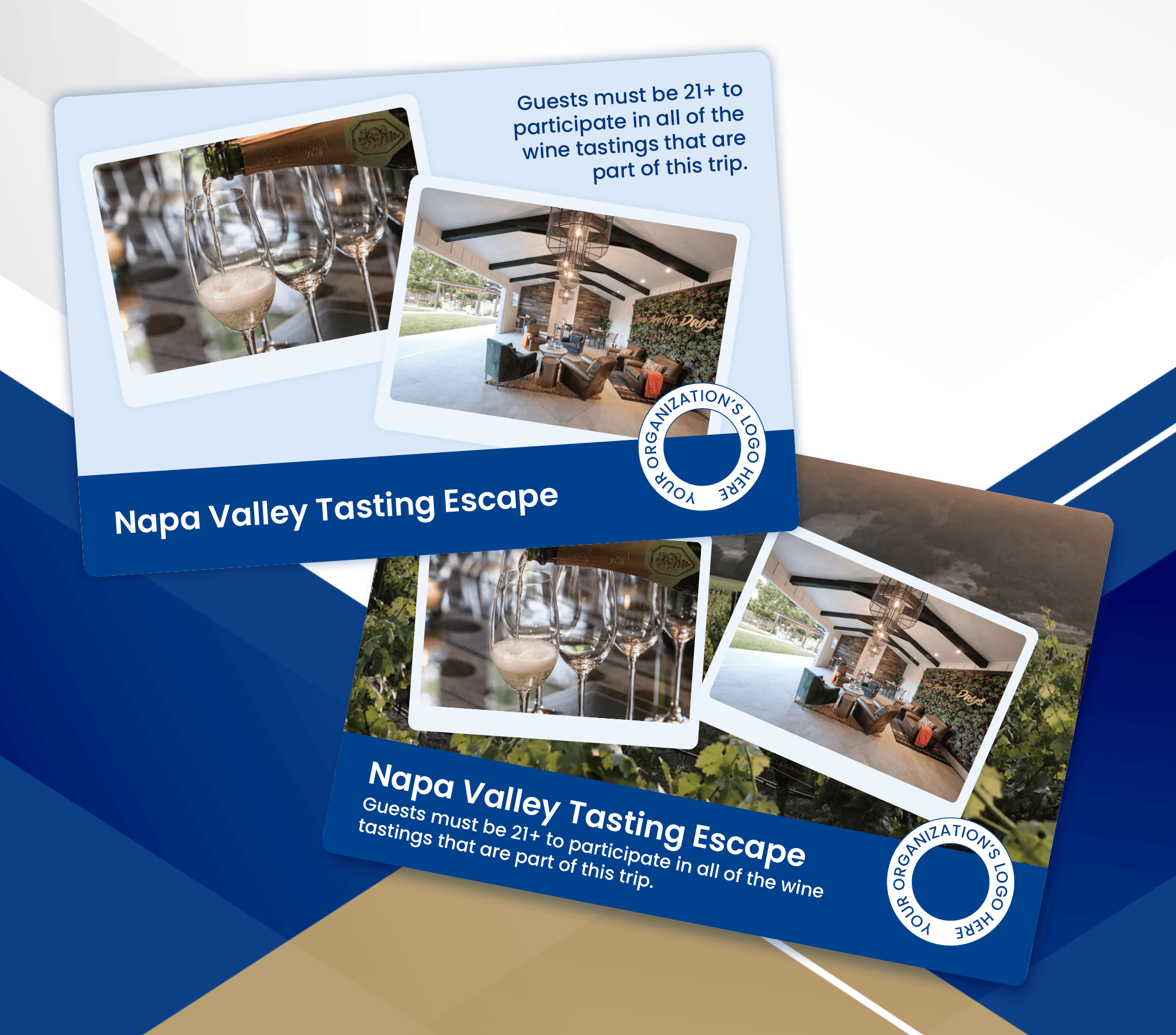 A collage of the examples included in Winspire’s live auction powerpoint download collection.