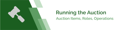 Auction Items, Roles & Operations