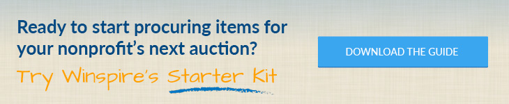 Download Winspire's starter kit on how to procure auction items.