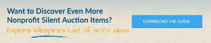 Want to discover even more nonprofit silent auction items? Explore Winspire’s list of 400+ ideas. Download the guide.
